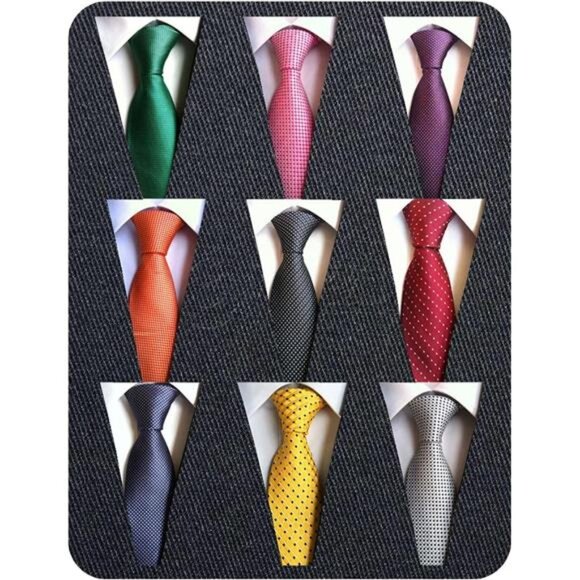 Men's Necktie Classic Silk Tie Woven Jacquard Neck Ties - Picture 1 of 8